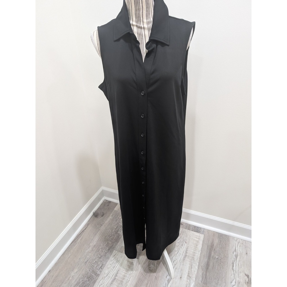 NWT Banana Republic Women's‎ Black Collared Sleeveless Button Up Maxi Dress XL